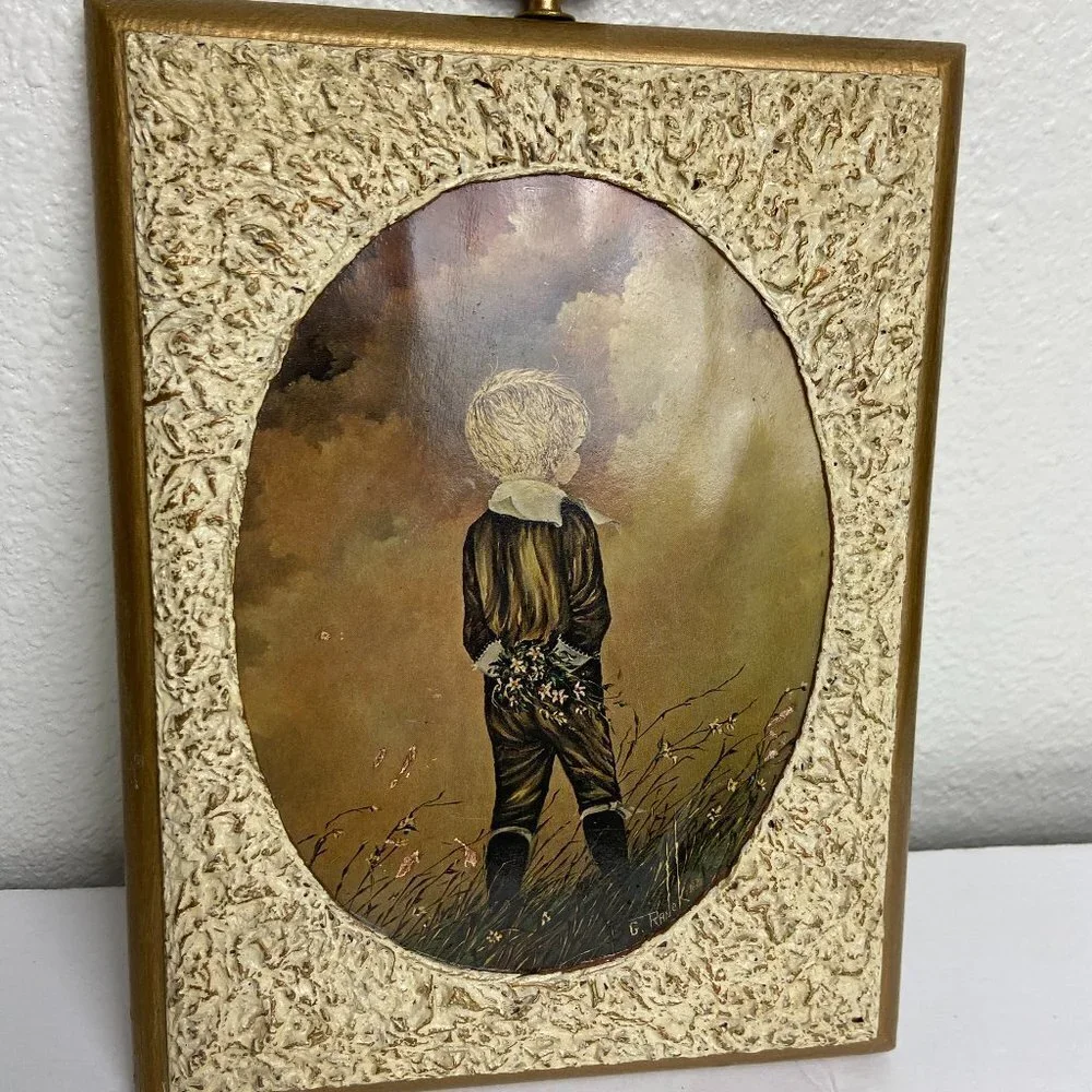 Vintage Wall Wooden Oval Frame